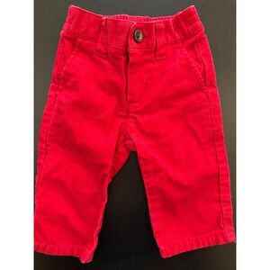 Janie and Jack Baby Corduroy Pants Size  3-6 Months Red Infant Prep